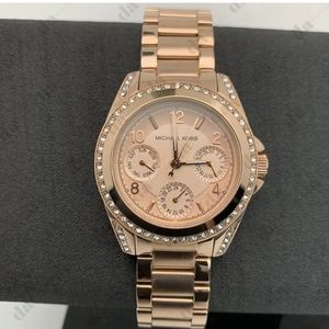 Michael Kors Blair Mini Rose Gold Classic Quartz Analog Women Watch 33mm